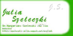 julia szeleczki business card